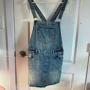 overall jean skirt